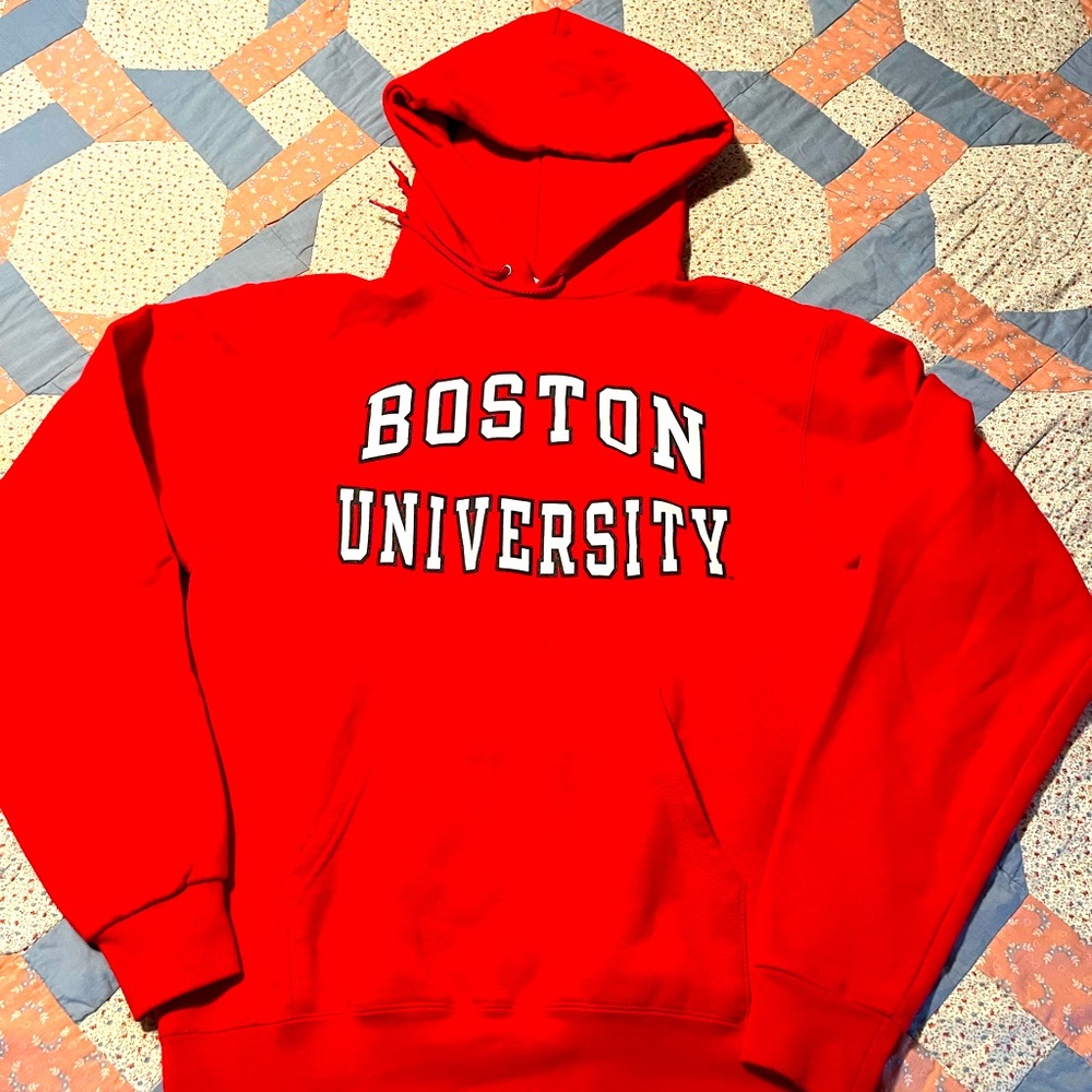Champion Red Boston University Pullover Hoodie